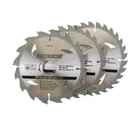 Silverline 436755 Tct Circular Saw Blades 16 24 30T 3Pk 160 X 30 - 20 16 10Mm Rings Each 3