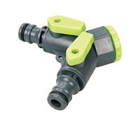 Silverline 2-way Tap Connector 3/4" Bsp To 1/2" Male - 2way 34 12 444072 Hose - tap connector 2way silverline bsp 34 male 12 444072 hose