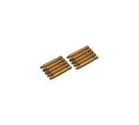 Silverline 465989 PZD 50 mm Gold Screwdriver Bits Number Three - Pack of 10