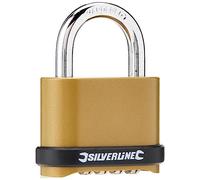 Silverline 472645 Zinc Alloy Combination Padlock 4-Digit 50 mm