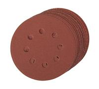 Silverline 479349 Hook and Loop Discs Punched 125 mm 10pce 125 mm 4 x 60, 2 x 80, 120, 240G