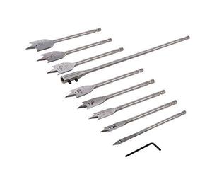 Silverline 481937 Flat Bit and Extension Arm Set 10pce 6 - 32 mm