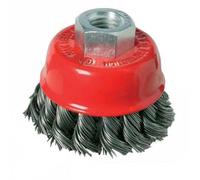 Silverline Angle Grinder 100mm Twist Knot Steel Wire Bowl Cup Brush