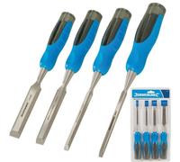 Silverline 4Pc Wood Bevel Edge Carpentry Joiner Woodwork Chisel Expert Set