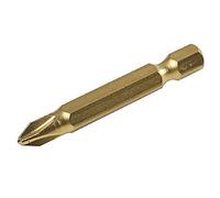 Silverline 508821 Phillips 50 mm Gold Screwdriver Bits Number 2 - Pack of 10