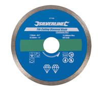 Silverline 571499 Tile Cutting Diamond Blade 110 X 22.23Mm Continuous Rim Each 1