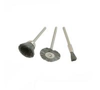 Silverline 580466 Rotary Tool Steel Wire Brush Set 3pce 5, 15, 20 mm Dia