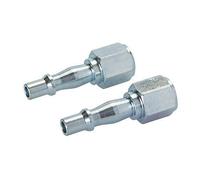 Silverline 583243 Air Line Coupling Bayonet Female Thread 2pk 1/4" BSP