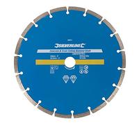 Silverline 589673 Concrete and Stone Cutting Diamond Blade 230 x 22.23 mm Segmented Rim