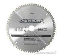 Silverline (598444) Tct Upvc Window Blade 80T 250 X 30 - 25 20 16mm Rings