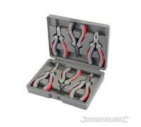 Silverline 6 Piece Bent Jewellery Craft Long Nose Side Cutters Mini Pliers Set