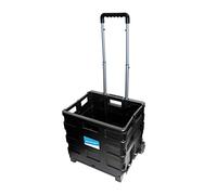 Silverline 633400 Folding Box Trolley, 25 kg, Rubber Tyres, Adjustable Handle, Lightweight
