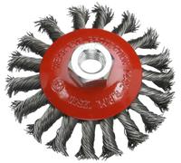 Silverline Angle Grinder 100mm Twist Knot Steel Wire Brush