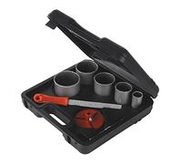 Silverline 8pc Tungsten Grit Holesaw Kit 33-83mm | Tile Cutter Set With Drill