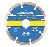 Silverline Concrete & Stone Cutting Diamond Blade 125 x 22.23mm Segmented Rim - - stone cutting diamond concrete blade 125 silverline x 633624