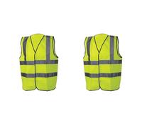 Silverline 633674 Hi-Vis Waistcoat Class 2 L 108-116cm (42-46") (Pack of 2)