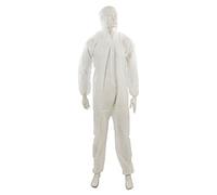 Silverline 656617 Disposable Overall ,White,L 128cm (50")