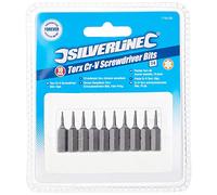 Silverline 718109 T4 Cr-V Screwdriver Bits 10pk T4