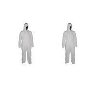 Silverline 719802 Disposable Overall, White, XXL 146cm (58") (Pack of 2)