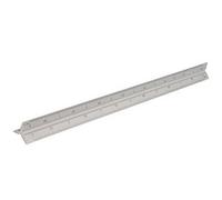 Silverline 731001 Tough Cast Shiny Aluminium Scale Rule, Triangular