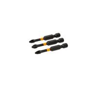 Silverline 740013 Pozi Screwdriver Impact Bit 3pk Pz2 50mm - Triton High Torque - impact bit screwdriver triton high torque drill bits sets 25 50