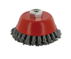 Silverline 763567 Steel Double-Row Twist-Knot Bowl Cup 100 mm