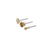 Silverline 763601 Rotary Tool Brass Wire Brush Set 3pce 5, 15, 20 mm Dia