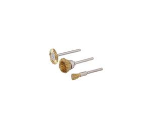 Silverline 763601 Rotary Tool Brass Wire Brush Set 3pce 5, 15, 20 mm Dia