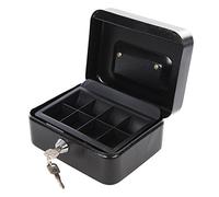 Silverline Tools Metal Cash & Valuables Box 795764 Keyed 165 x 128 x 80 mm Black