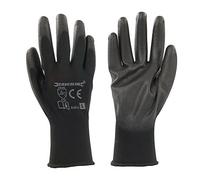 Silverline 819015 Black PU Palm Gloves L 9