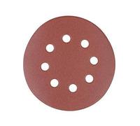 Silverline Hook & Loop Discs Punched 125mm 10pk 125mm 40 Grit - Sanding Sander - discs punched 125mm grit hook loop 40 sanding 10pk silverline