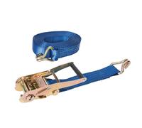 Silverline MS21 Ratchet Tie Down Strap J-Hook 8M X 50Mm - Rated 1700Kg Capacity 3400Kg Each 1