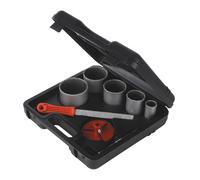 Silverline 8pc Tungsten Grit Holesaw Kit 33-83mm | Tile Cutter Set With Drill