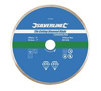 Silverline 918528 Tile Cutting Diamond Blade 200 X 25.4Mm Continuous Rim Each 1