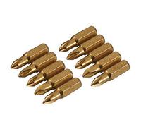 Silverline 934108 Phillips Gold Screwdriver Bits Number 1 - Pack of 10