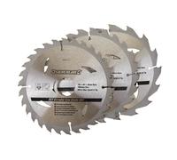 Silverline 934115 Tct Circular Saw Blades 16 24 30T 3Pk 165 X 30 - 20 16 10Mm Rings Each 3