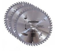 Silverline 973912 Tct Circular Saw Blades 24 40 48T 3Pk 235 X 30 - 25 16Mm Rings Each 3