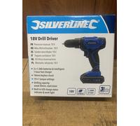 Silverline 975325 18v Cordless Drill Driver Includes Battery