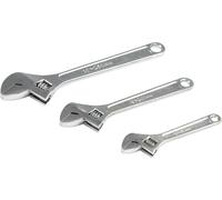Silverline Adjustable Wrench Set - 3 Piece (150mm, 200mm & 250mm), Versatile