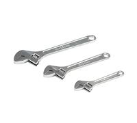 Silverline Adjustable Wrench Set - 3 Piece (150mm, 200mm & 250mm), Versatile Hand Tools for Tightening & Loosening (WR03)