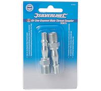 Silverline Air Line Bayonet Male Thread Coupler Pack of 2, 1/4" BSP (918523)