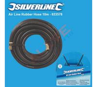 Silverline Air Line Rubber Hose 10m 6mm (1/4") BSP Female Nut End - 633578