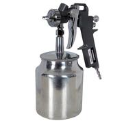 Silverline Air Spray Gun Suction Feed 750ml 1.5mm Nozzle + UK & Euro Connectors