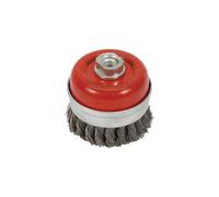 Silverline Angle Grinder 80mm Twist Knot Steel Wire Cup Brush