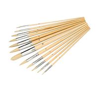 Silverline Artists Paint Brush Set 12pce Pointed Tips (675298)