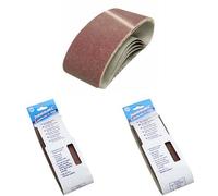 Silverline Assorted Sanding Belt Packs 75 x 457mm: 5 x 120 Grit, 5 x 80 Grit, 5 x 40 Grit
