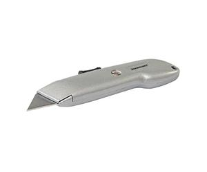 Silverline Auto Retractable Safety Knife 140mm (CT11), Grey