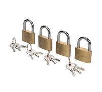 Silverline Brass Padlock Keyed Alike 4Pk