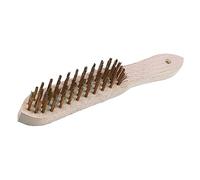 Silverline Brassed Wire Brush 4 Row
