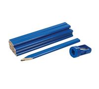 Silverline Tools - Carpenters Pencils & Sharpener Set 250227 - 13 Piece, 175mm Marking Tools